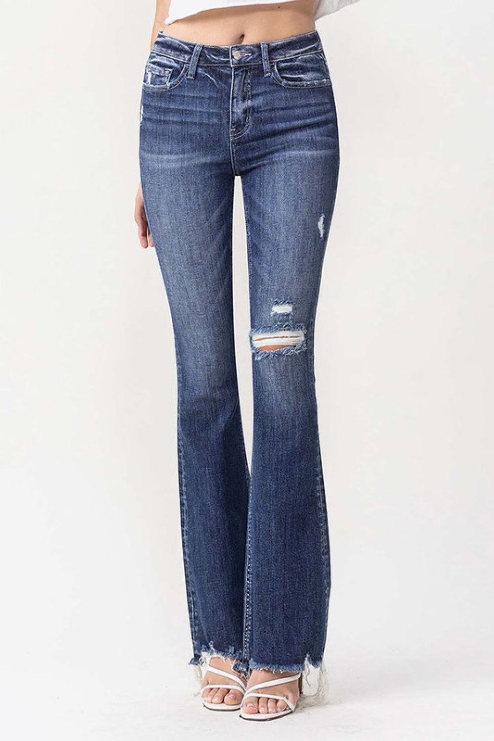 Full Size High Rise Flare Jeans