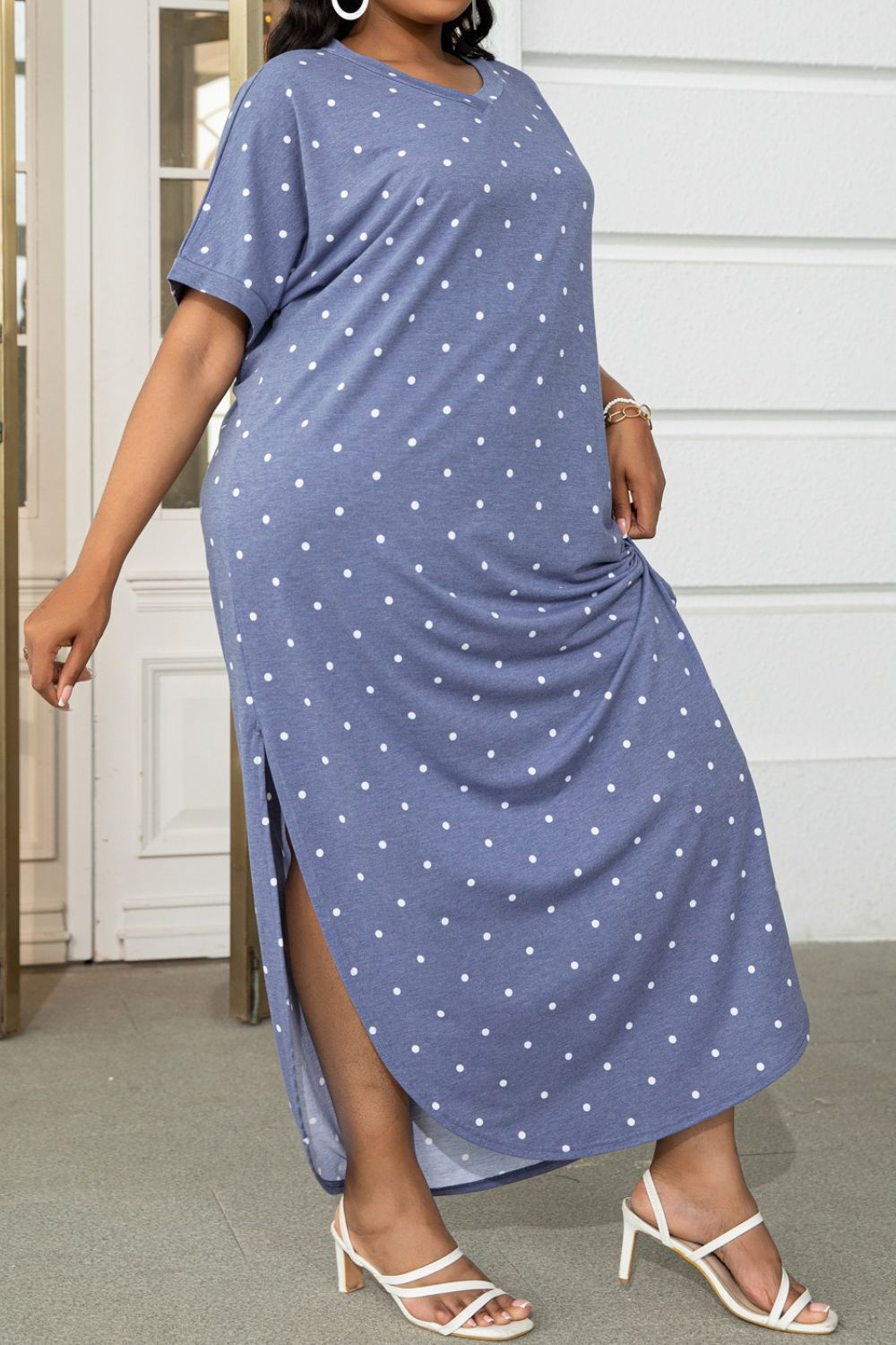 Plus Size Short Sleeve Maxi Dress